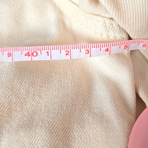 Free People Women's Rumors Denim Jacket Size S ivory - Picture 11 of 13